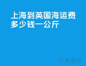 上海到英国海运费多少钱一公斤