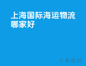 上海国际海运物流哪家好