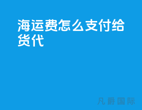 海运费怎么支付给货代