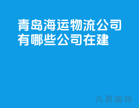 青岛海运物流公司有哪些公司在建