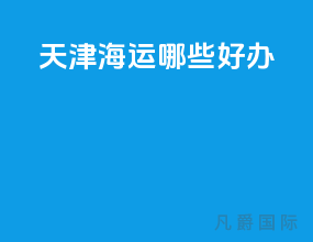 天津海运哪些好办