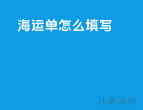 海运vgm单怎么填写