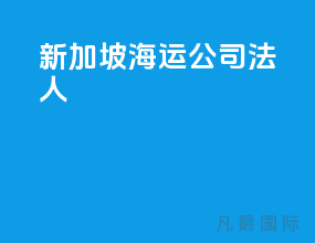 新加坡海运公司法人