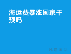海运费暴涨国家干预吗