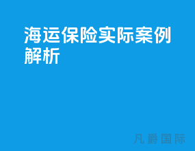 海运保险实际案例解析
