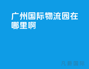 广州国际物流园在哪里啊