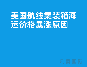 美国航线集装箱海运价格暴涨原因