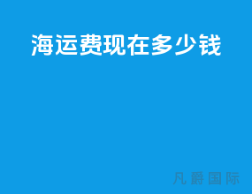 海运费现在多少钱