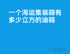 一个海运集装箱有多少立方的油箱