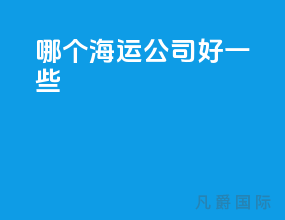哪个海运公司好一些