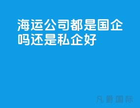 海运公司都是国企吗还是私企好