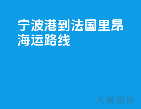 宁波港到法国里昂海运路线