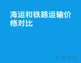海运和铁路运输价格对比