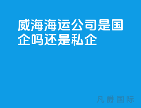 威海海运公司是国企吗还是私企