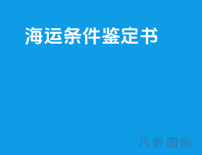 海运条件鉴定书