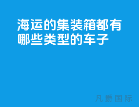海运的集装箱都有哪些类型的车子