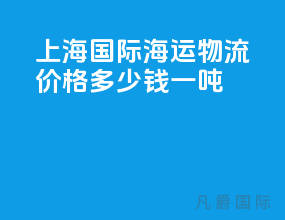 上海国际海运物流价格多少钱一吨
