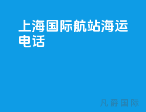 上海国际航站 海运电话