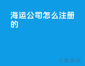 海运公司怎么注册的