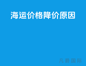 海运价格降价原因
