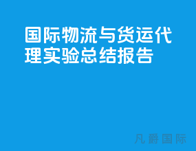 国际物流与货运代理实验总结报告