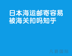 日本海运邮寄容易被海关扣吗知乎