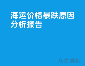 海运价格暴跌原因分析报告