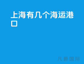 上海有几个海运港口