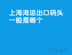 上海海运出口码头一般是哪个
