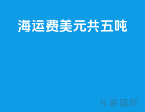 海运费2000美元共五吨