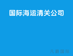 国际海运清关公司