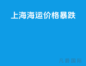 上海海运价格暴跌