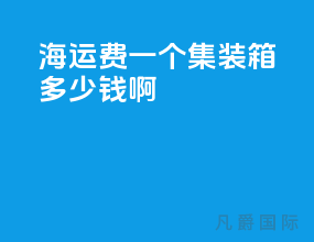 海运费一个集装箱多少钱啊