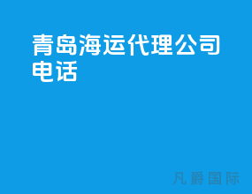 青岛海运代理公司电话