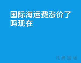 国际海运费涨价了吗现在