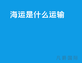 海运是什么运输