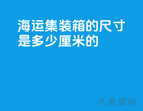 海运集装箱的尺寸是多少厘米的