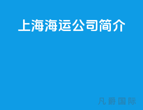 上海海运公司简介