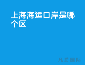 上海海运口岸是哪个区
