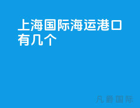 上海国际海运港口有几个