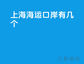 上海海运口岸有几个