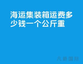 海运集装箱运费多少钱一个公斤重