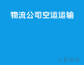 物流公司空运运输