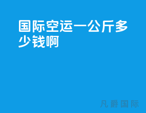 国际空运一公斤多少钱啊