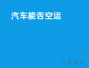 汽车能否空运