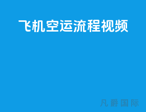 飞机空运流程视频