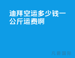 迪拜空运多少钱一公斤运费啊