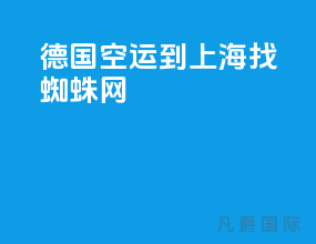 德国空运到上海 找 蜘蛛网