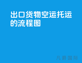 出口货物空运托运的流程图