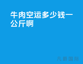 牛肉空运多少钱一公斤啊
